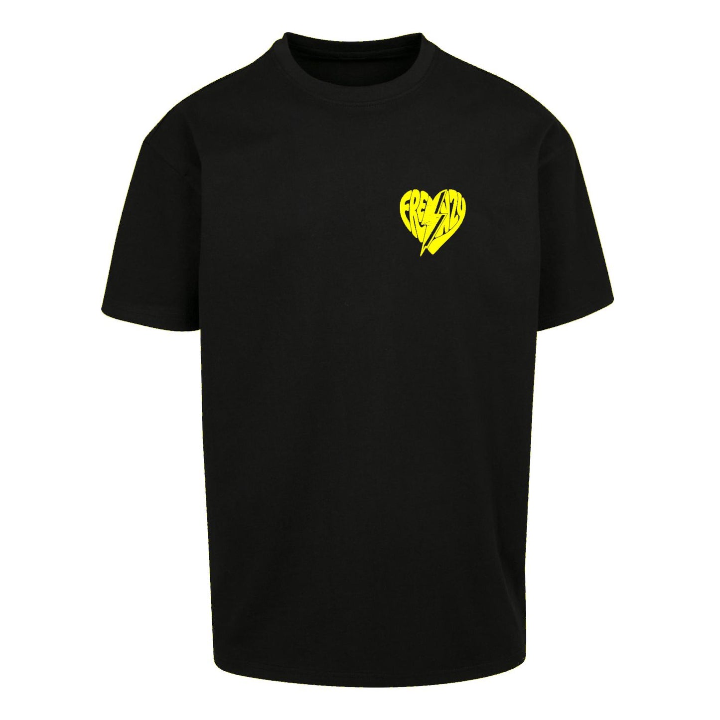 Frenzy Heart Oversized Shirt Black/Yellow