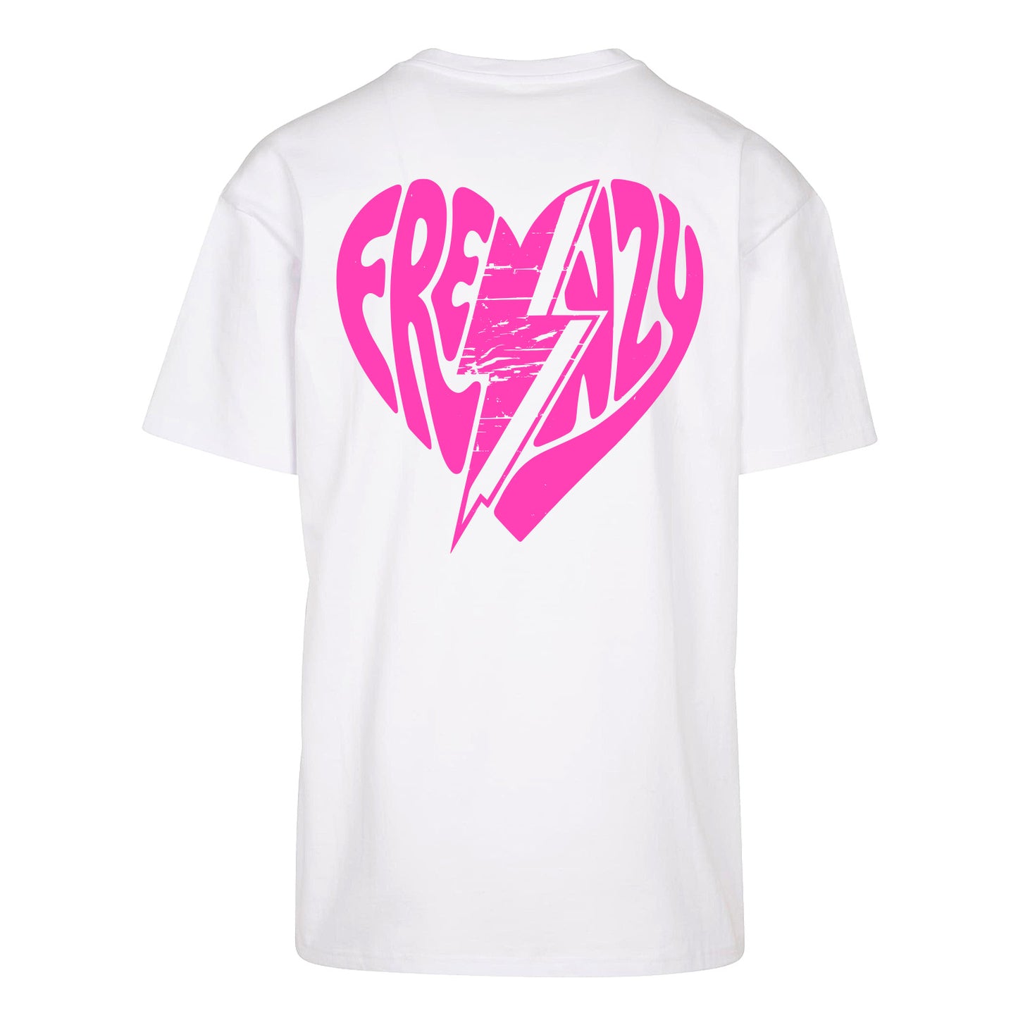 Frenzy Heart Oversized Shirt White/Pink