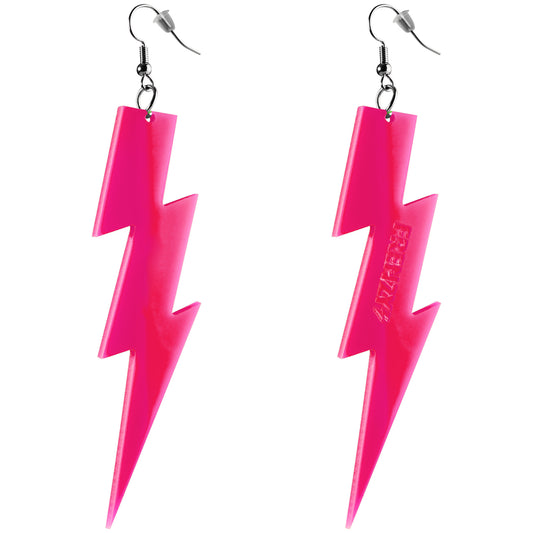 Blitz Ohringe (Neonpink)