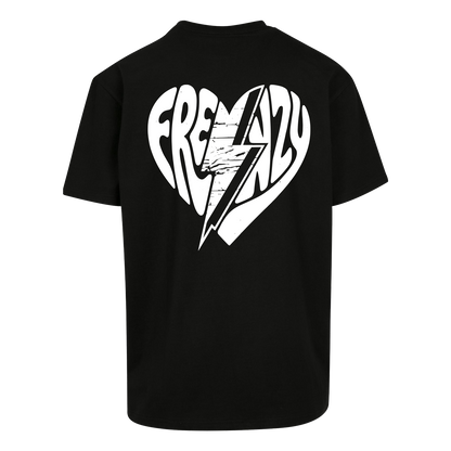 Frenzy Heart Oversized Shirt Black/White
