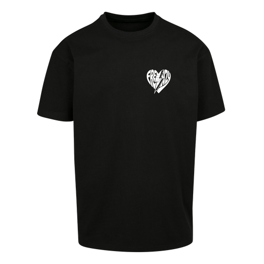 Frenzy Heart Oversized Shirt Black/White