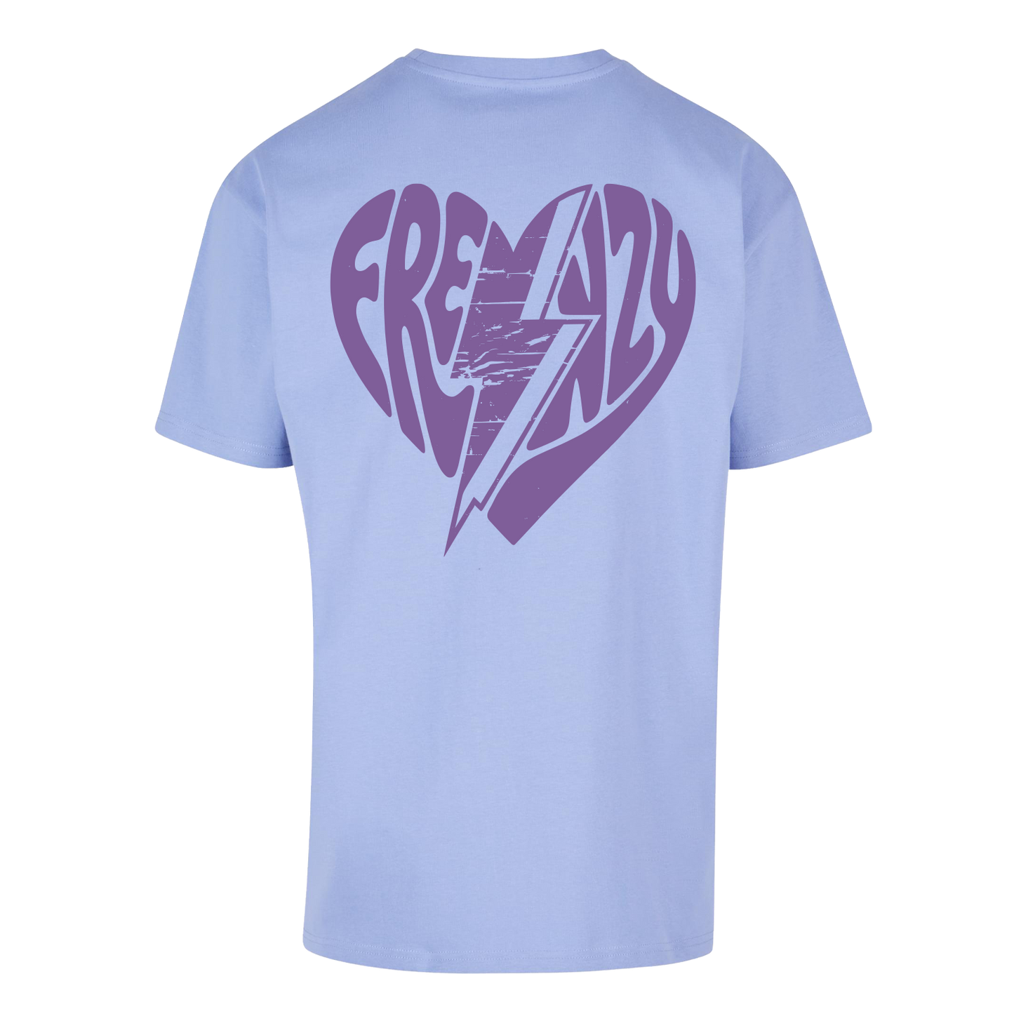 Frenzy Heart Oversized Shirt Viola Blue/Lila