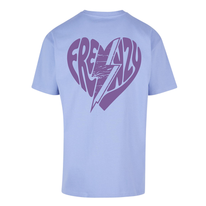 Frenzy Heart Oversized Shirt Viola Blue/Lila