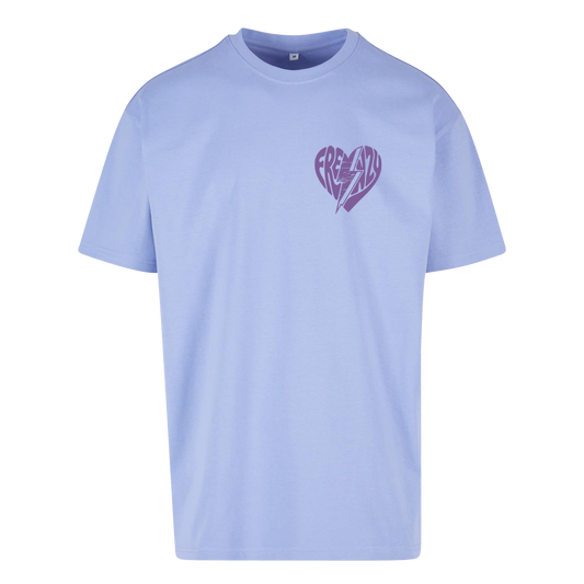 Frenzy Heart Oversized Shirt Viola Blue/Lila