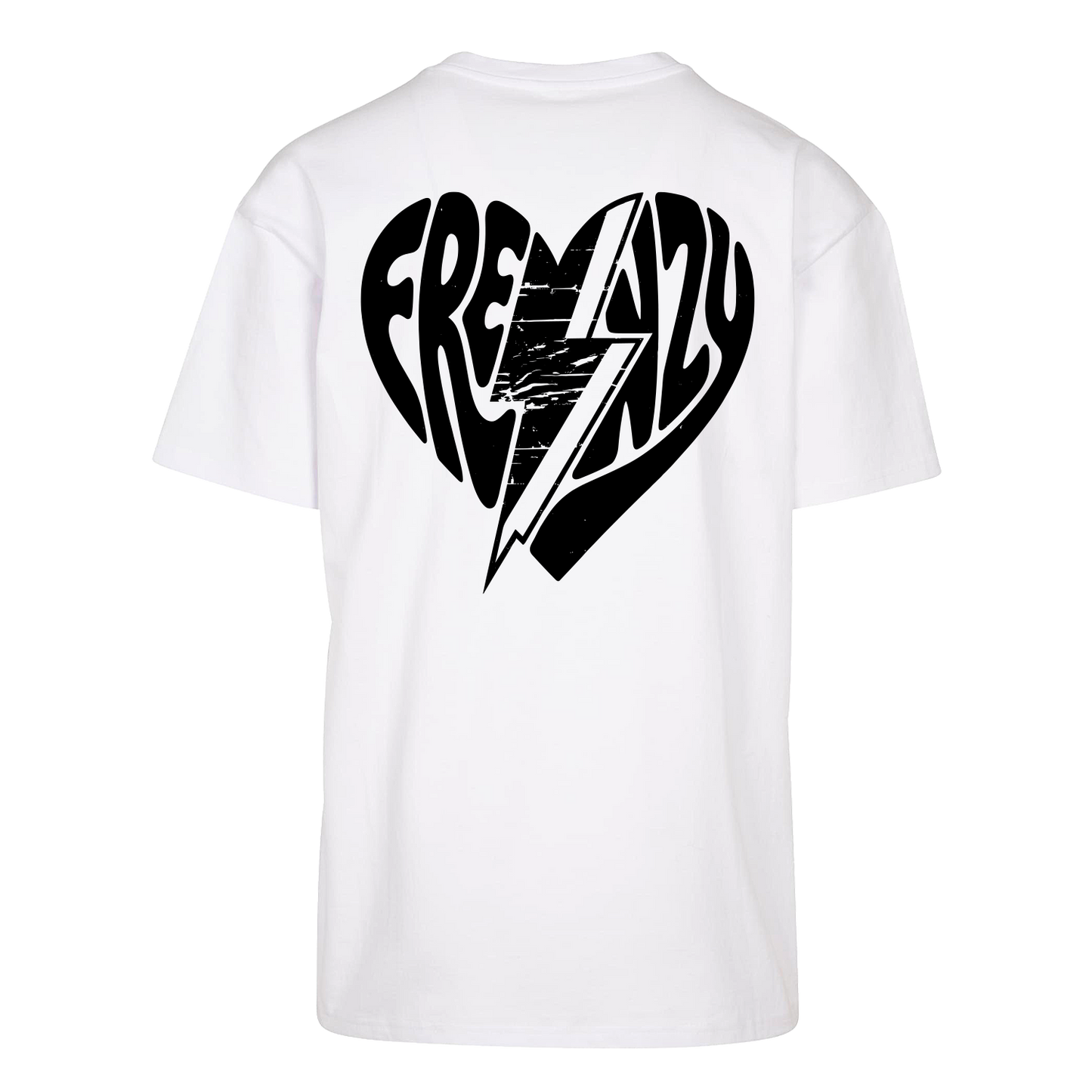 Frenzy Heart Oversized Shirt White/Black
