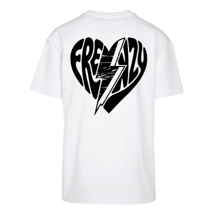 Frenzy Heart Oversized Shirt White/Black