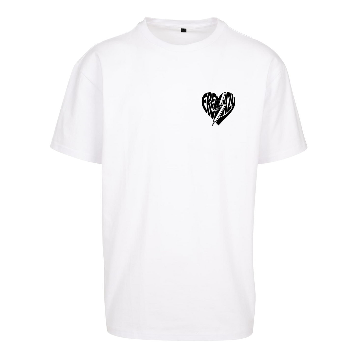 Frenzy Heart Oversized Shirt White/Black