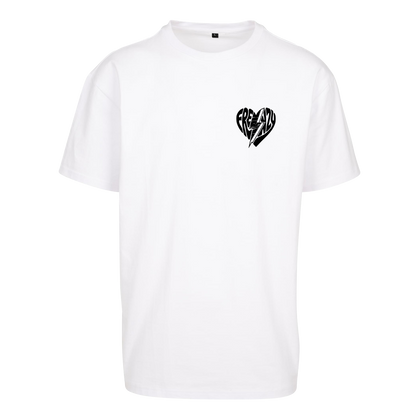 Frenzy Heart Oversized Shirt White/Black