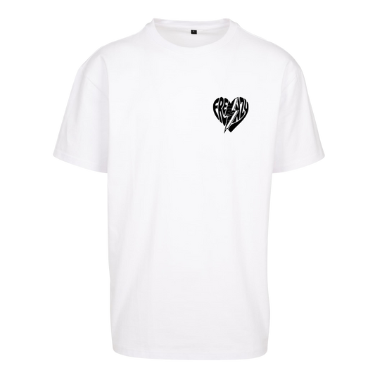 Frenzy Heart Oversized Shirt White/Black